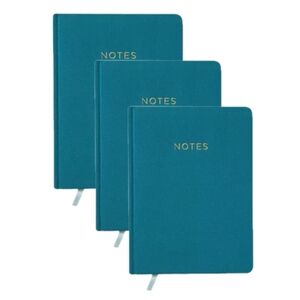 Set Of 3 Teal Hardcover Journal